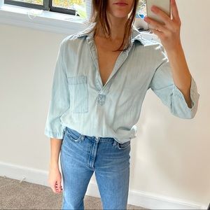 Bella Dahl Denim Chambray shirt Size XS